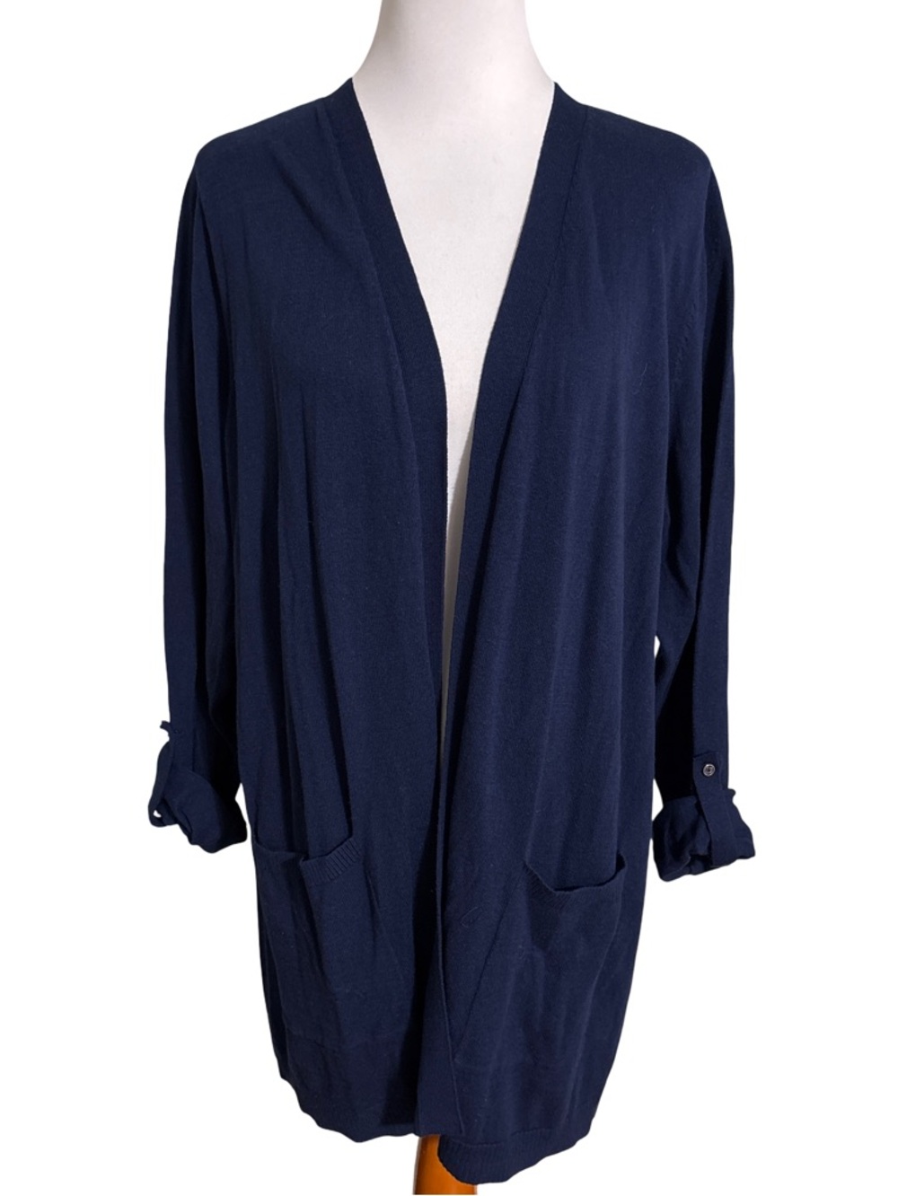 Kim Rogers Navy Cardigan Long Open Front